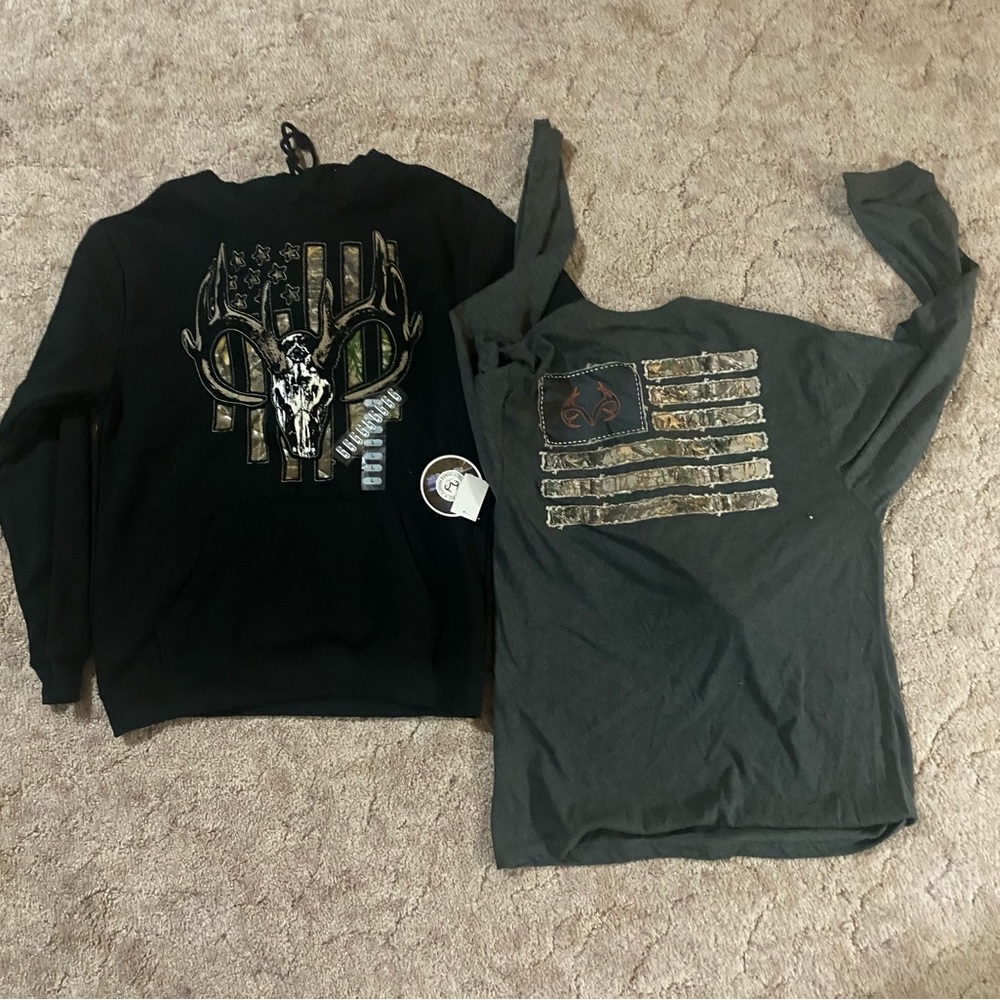 Real tree Large Hoodie and Long Sleeve Shirt